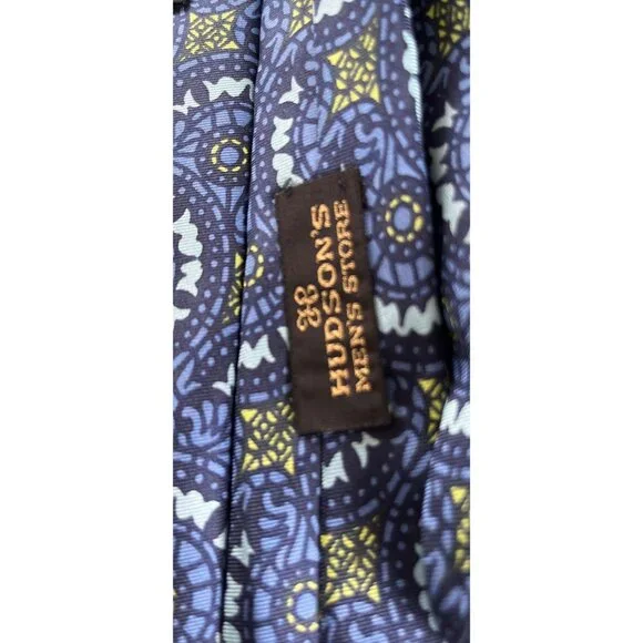 Vtg 1970's Yves Saint Laurent Paris New York All Silk Tie Weighted Up To 40% Hud